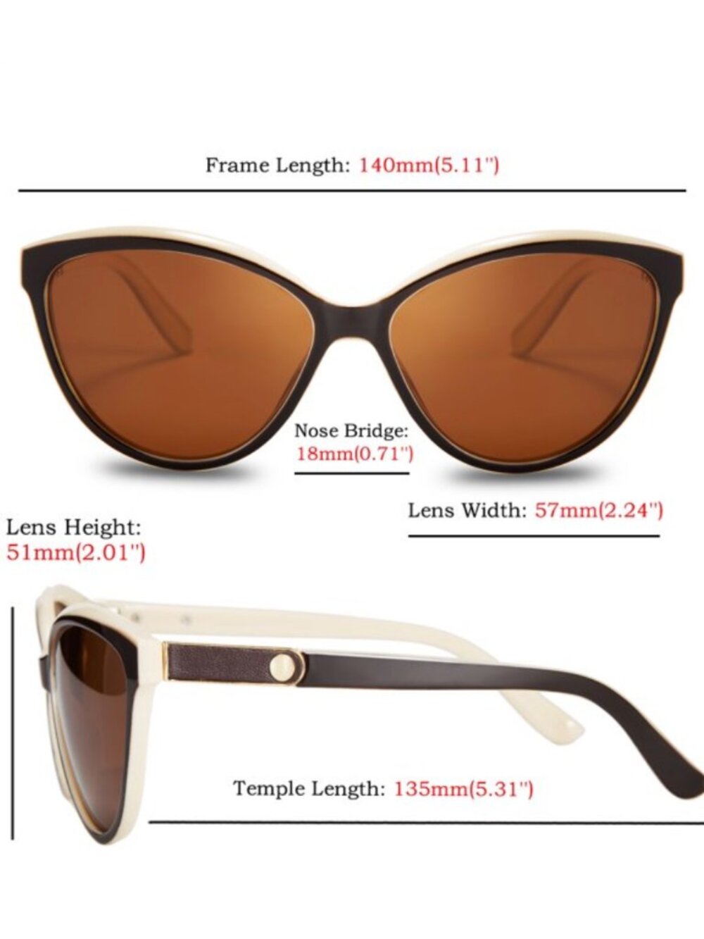 LolaDiva - Sunglasses, White Coffee (🛍25% OFF ANY TWO ITEMS🛍) - Picture 6 of 6
